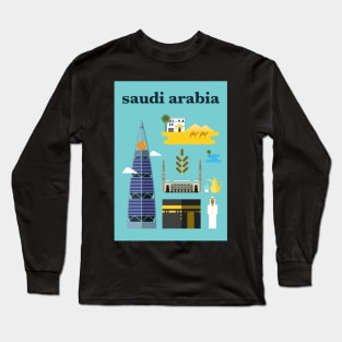 Saudi Arabia poster Long Sleeve T-Shirt